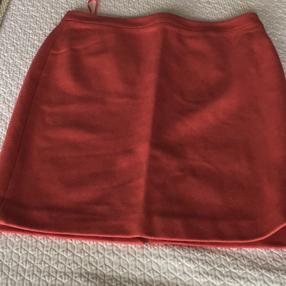 J crew lined wool pencil skirt back zip